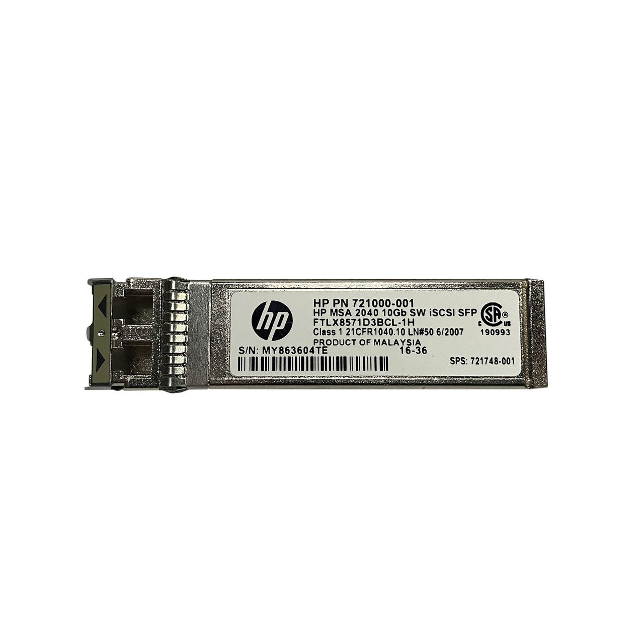 HP MSA 2040 10GB SW Iscsi SFP 721000-001/721748-001