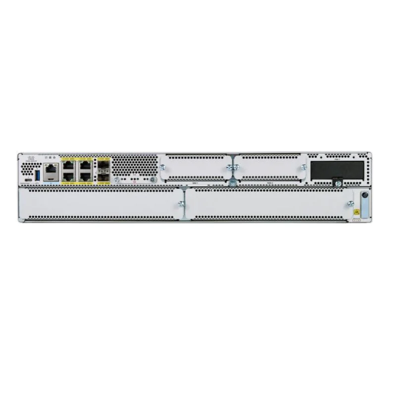 CISCO C8300 2RU w/ 1G WAN (2 SM and 2 NIM slots, and 6 x 1-Gigabit Ethernet ports) C8300-2N2S-6T