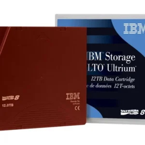IBM LTO-8 Data Cartridge, 12TB Native/30TB Compressed Storage, Rewritable