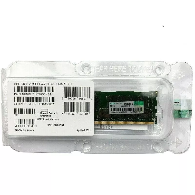 HPE 64GB 2Rx4 PC4-2933Y-R Smart Kit P00930-B21