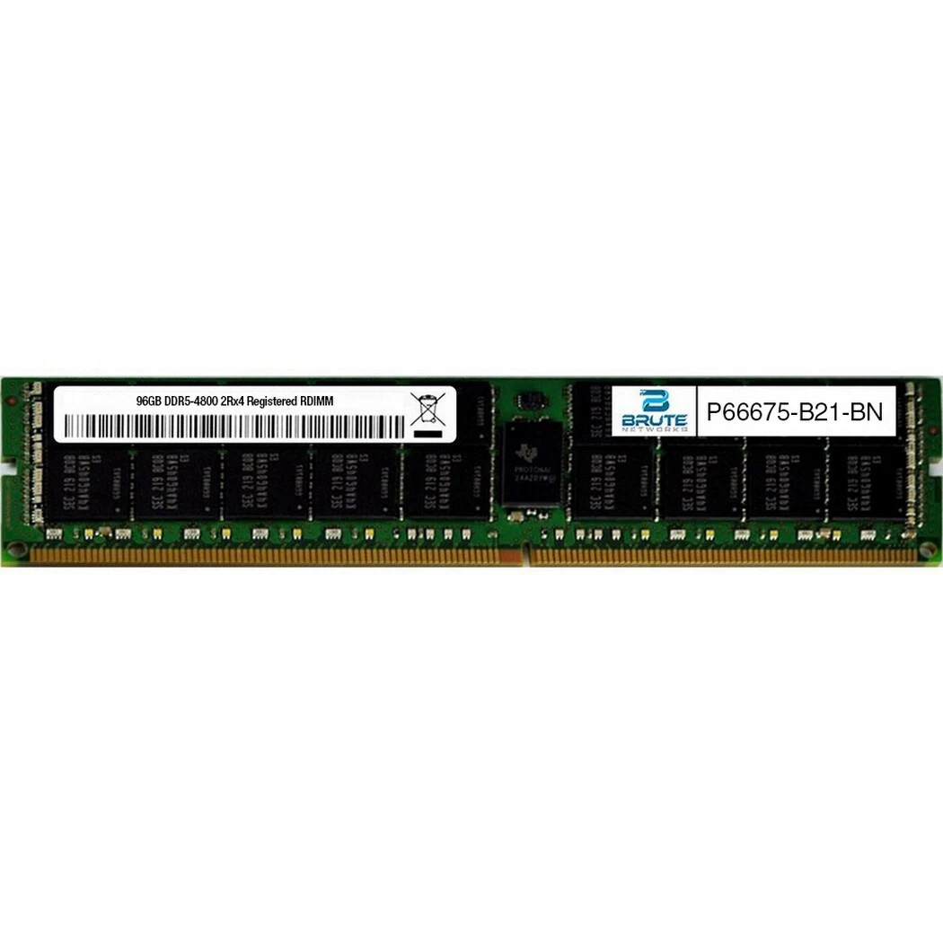 96GB (1x96GB) Dual Rank x4 DDR5-4800 CAS-46-45-45 EC8 Registered Smart Memory P66675-B21